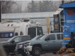 CSX 8823 and a FRA car 